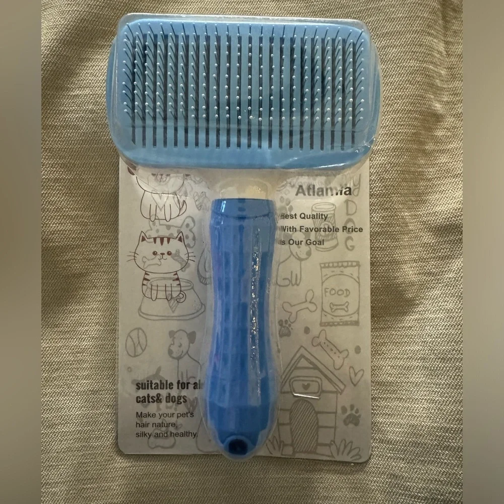 Blue Pet Grooming Brush